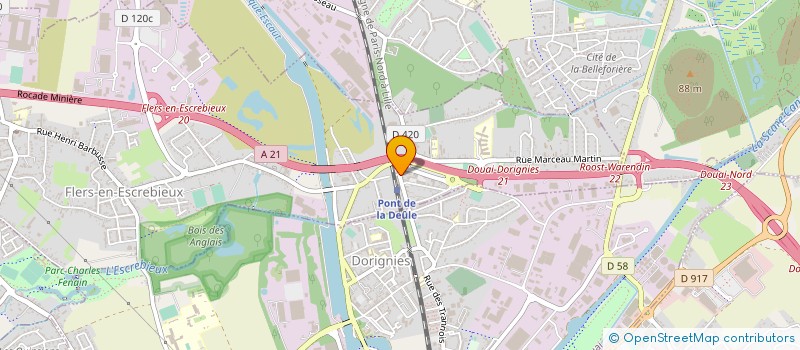 localisation de l'entreprise MONSIEUR JEAN CARLIER  FLERS-EN-ESCREBIEUX