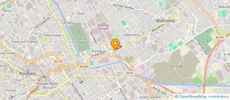 localisation de l'entreprise MONSIEUR JEAN CARON  WATTRELOS