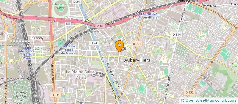 localisation de l'entreprise MONSIEUR JEAN CARON à AUBERVILLIERS