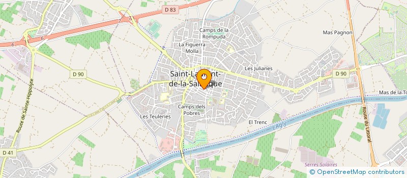 localisation de l'entreprise MONSIEUR JEAN CARRERE  SAINT-LAURENT-DE-LA-SALANQUE