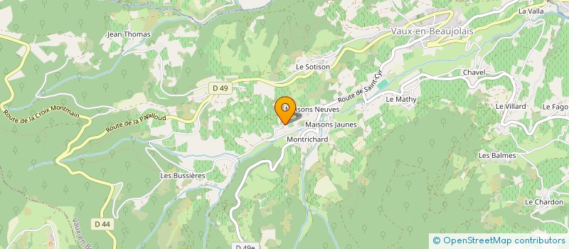 localisation de l'entreprise MONSIEUR JEAN CARRET  VAUX-EN-BEAUJOLAIS