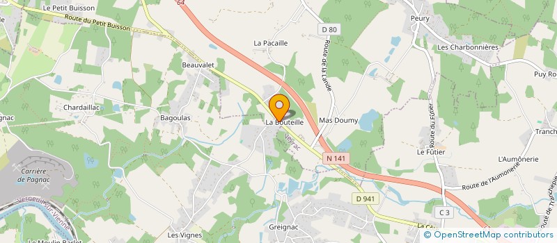 localisation de l'entreprise MONSIEUR JEAN CARTERON à VERNEUIL-SUR-VIENNE