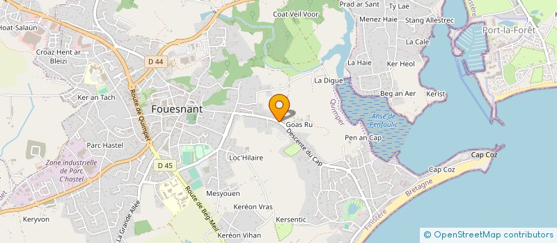 localisation de l'entreprise MONSIEUR JEAN CASTRIC  FOUESNANT