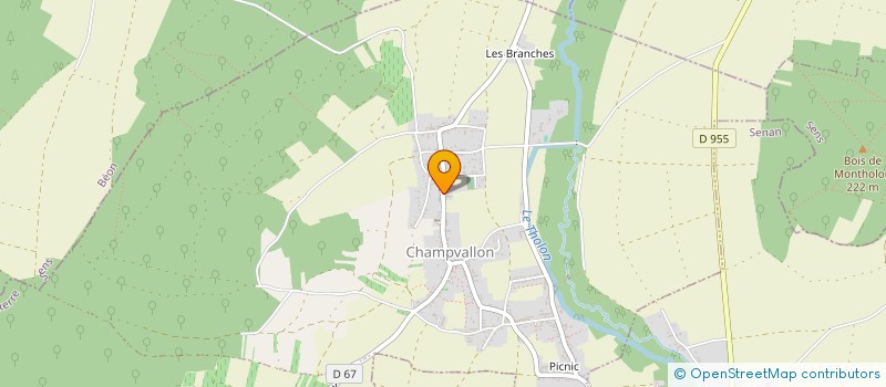 localisation de l'entreprise MONSIEUR JEAN CATHELIN  MONTHOLON