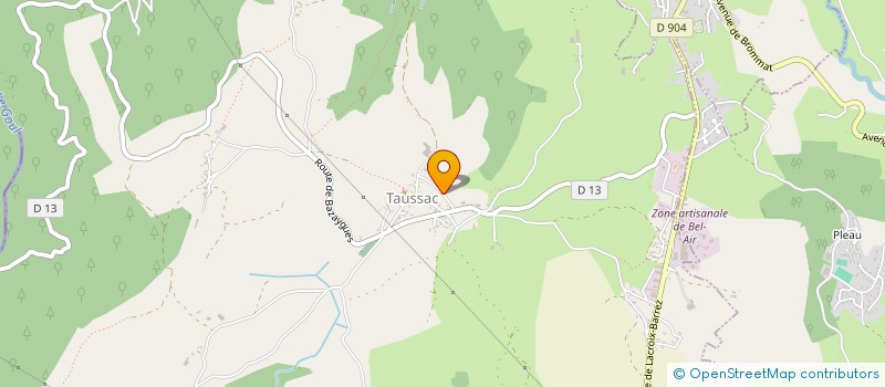 localisation de l'entreprise MONSIEUR JEAN CAYZAC  TAUSSAC