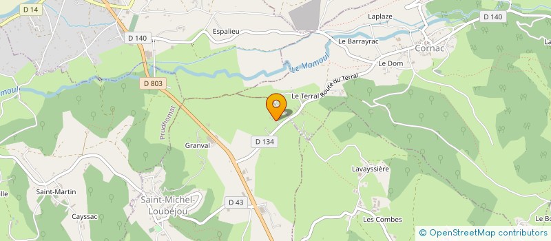 localisation de l'entreprise MONSIEUR JEAN CAZAL  LOUBRESSAC