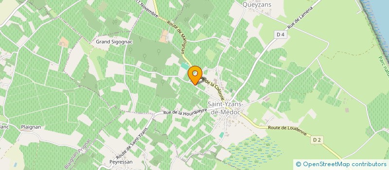 localisation de l'entreprise MONSIEUR JEAN CAZAUX  SAINT-YZANS-DE-MEDOC