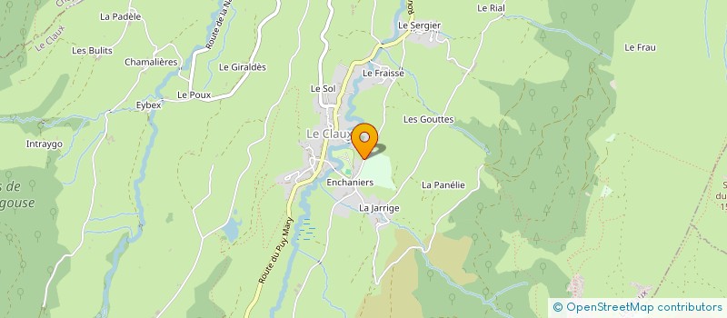 localisation de l'entreprise MONSIEUR JEAN CHABRIER à LE CLAUX