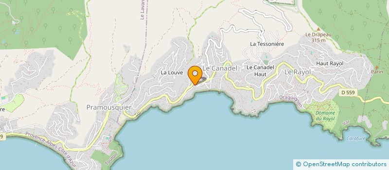 localisation de l'entreprise MONSIEUR JEAN CHAMPENOY à RAYOL-CANADEL-SUR-MER