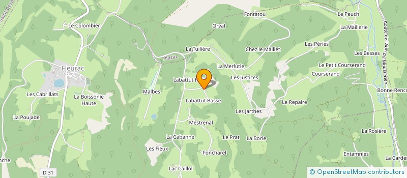 localisation de l'entreprise MONSIEUR JEAN CHANET à FLEURAC