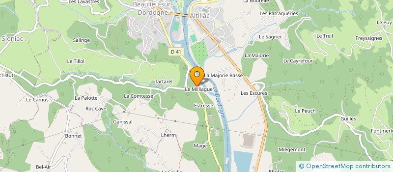 localisation de l'entreprise MONSIEUR JEAN CHANOURDIE  BEAULIEU-SUR-DORDOGNE