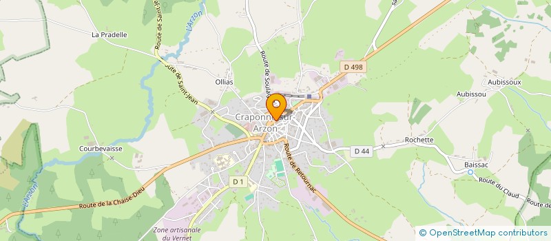 localisation de l'entreprise MONSIEUR JEAN CHAPELLE  CRAPONNE-SUR-ARZON