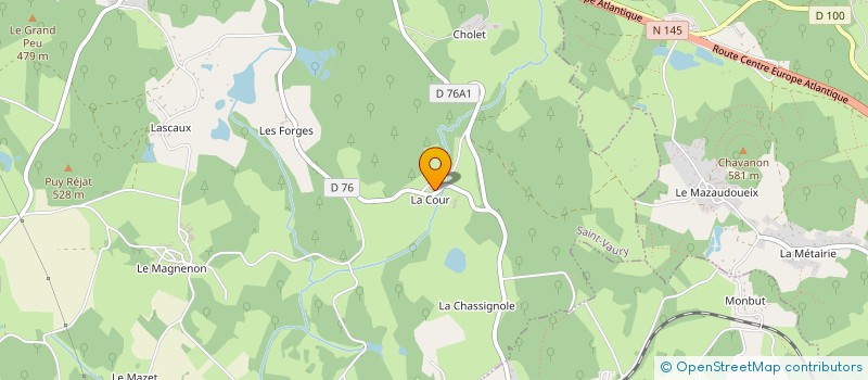 localisation de l'entreprise MONSIEUR JEAN CHAPUT à BUSSIERE-DUNOISE