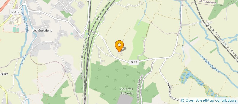 localisation de l'entreprise MONSIEUR JEAN CHARBONNAUD  ROULLET SAINT ESTEPHE