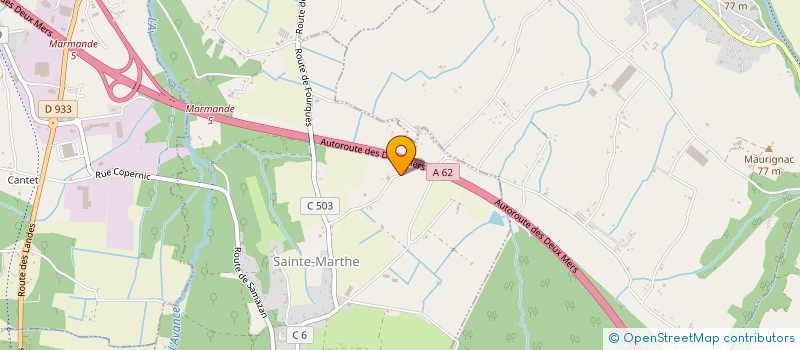 localisation de l'entreprise MONSIEUR JEAN CHARLES BOUY  SAINTE-MARTHE