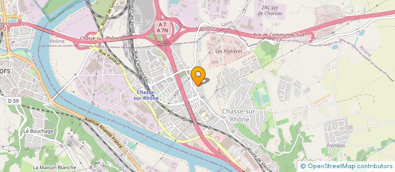 localisation de l'entreprise MONSIEUR JEAN-CHARLES BRUN  CHASSE-SUR-RHONE