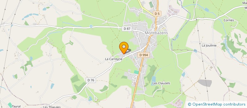 localisation de l'entreprise MONSIEUR JEAN-CHARLES COUDERC à MONTBAZENS