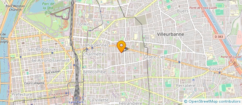 localisation de l'entreprise MONSIEUR JEAN CHARLES HUTIER  VILLEURBANNE