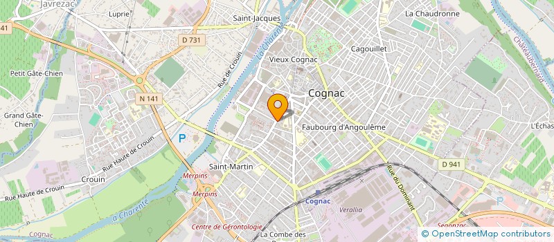 localisation de l'entreprise MONSIEUR JEAN-CHARLES JULLIEN à COGNAC