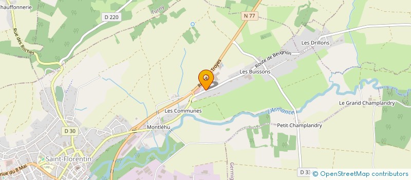 localisation de l'entreprise MONSIEUR JEAN CHARLES LEFEVRE  SAINT-FLORENTIN