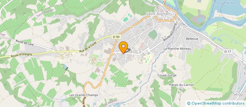 localisation de l'entreprise MONSIEUR JEAN-CHARLES OUZILLEAU  CHATEAUVIEUX