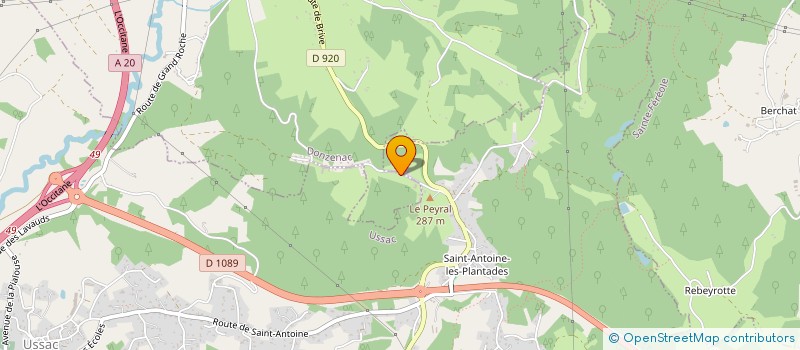 localisation de l'entreprise MONSIEUR JEAN CHARLES TRAINS  USSAC