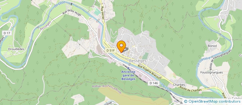 localisation de l'entreprise MONSIEUR JEAN CHARRON  BESSEGES