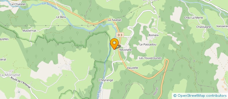 localisation de l'entreprise MONSIEUR JEAN CHASTANG à SAINT-ETIENNE-DE-CHOMEIL