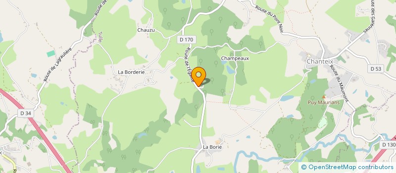 localisation de l'entreprise MONSIEUR JEAN CHASTRUSSE  CHANTEIX