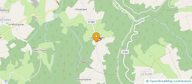 localisation de l'entreprise MONSIEUR JEAN CHATAIN  COMBRAILLES