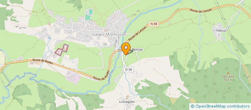 localisation de l'entreprise MONSIEUR JEAN CHAUCHARD  MONTROZIER