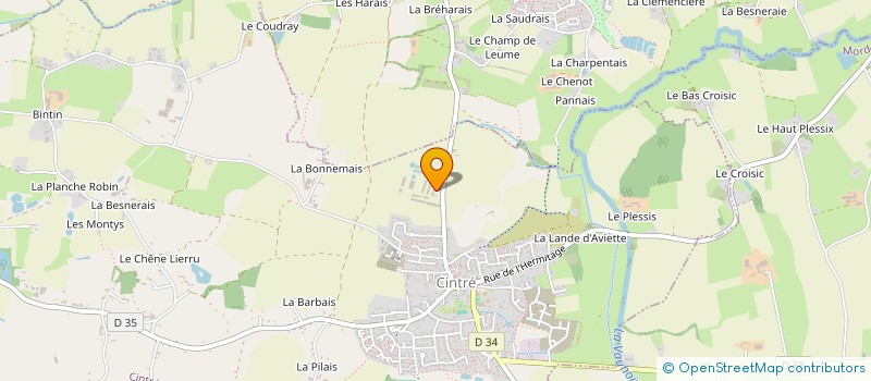 localisation de l'entreprise MONSIEUR JEAN CHAUVEL  CINTRE