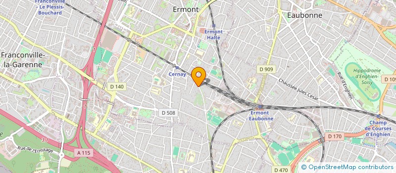 localisation de l'entreprise MONSIEUR JEAN CHAUVIN  ERMONT