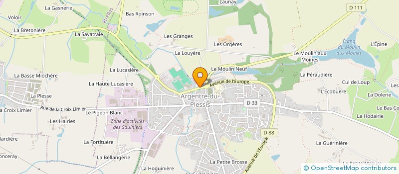 localisation de l'entreprise MONSIEUR JEAN CHEVRIER à ARGENTRE-DU-PLESSIS