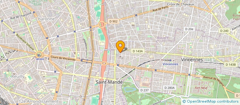 localisation de l'entreprise MONSIEUR JEAN CHIOUX à VINCENNES