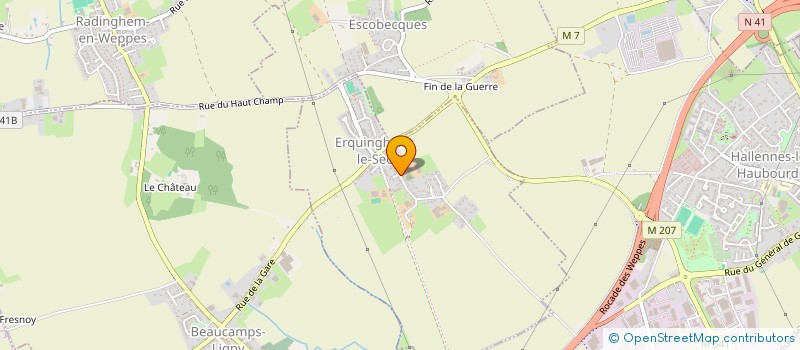 localisation de l'entreprise MONSIEUR JEAN CHOQUET  ERQUINGHEM-LE-SEC