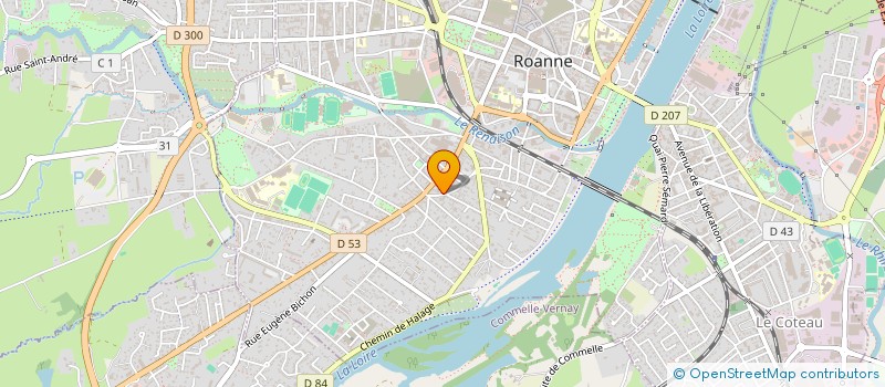 localisation de l'entreprise MONSIEUR JEAN CHRETIEN à ROANNE