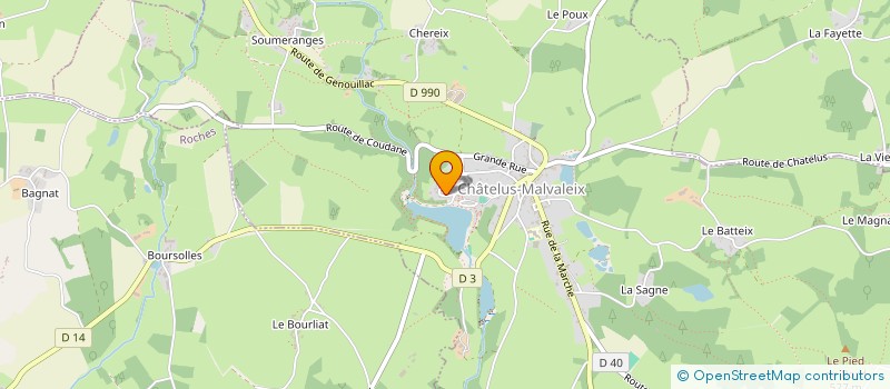 localisation de l'entreprise MONSIEUR JEAN-CHRISTOPHE AURIOL à CHATELUS-MALVALEIX