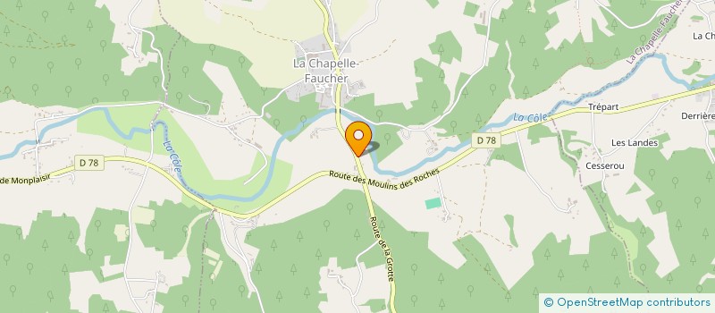 localisation de l'entreprise MONSIEUR JEAN-CHRISTOPHE BRAQUENIER  LA CHAPELLE-FAUCHER