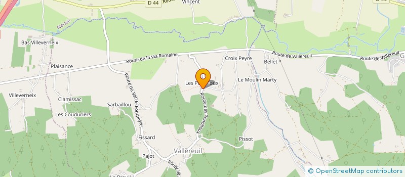 localisation de l'entreprise MONSIEUR JEAN CHRISTOPHE CHATEAURAYNAUD  VALLEREUIL