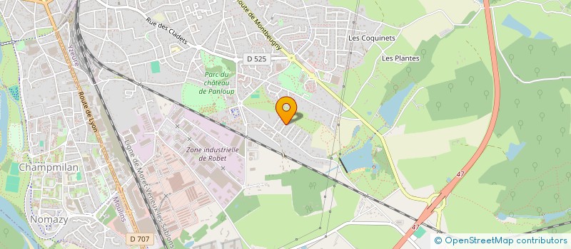 localisation de l'entreprise MONSIEUR JEAN-CHRISTOPHE COLARD  YZEURE