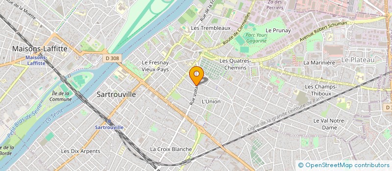 localisation de l'entreprise MONSIEUR JEAN-CHRISTOPHE DISSARD  SARTROUVILLE