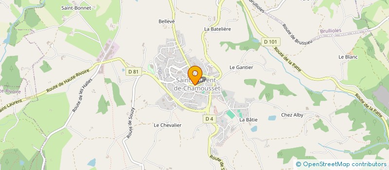 localisation de l'entreprise MONSIEUR JEAN-CHRISTOPHE DUSSUD  SAINT-LAURENT-DE-CHAMOUSSET