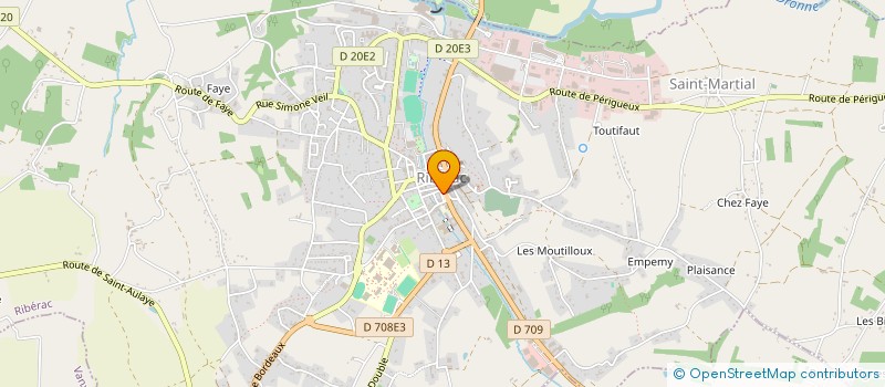 localisation de l'entreprise MONSIEUR JEAN-CHRISTOPHE GERVAISE  RIBERAC