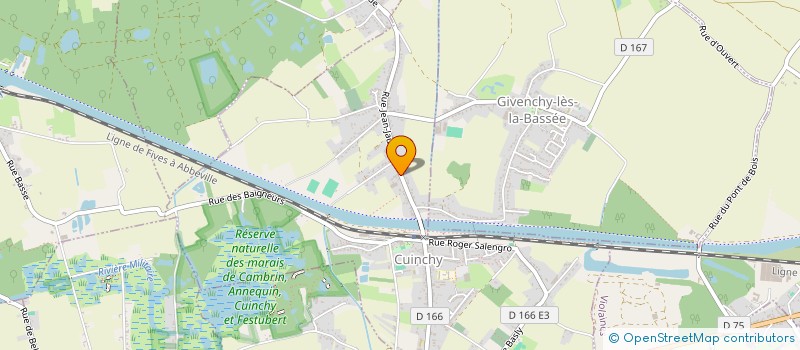 localisation de l'entreprise MONSIEUR JEAN CHRISTOPHE LEFEBVRE  CUINCHY