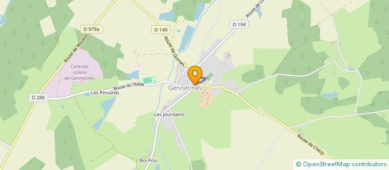 localisation de l'entreprise MONSIEUR JEAN CHRISTOPHE MONTMEAT  GENNETINES