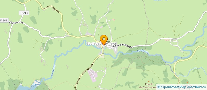 localisation de l'entreprise MONSIEUR JEAN CHRISTOPHE SAUBAUX  LAGUIOLE