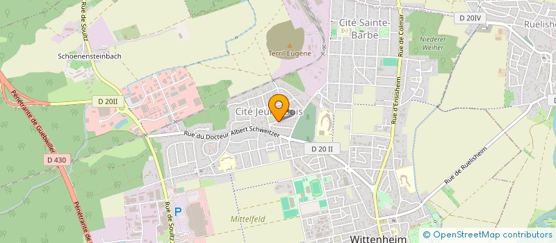 localisation de l'entreprise MONSIEUR JEAN-CHRISTOPHE SCHULTZ  WITTENHEIM