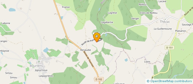 localisation de l'entreprise MONSIEUR JEAN-CLAUDE ALBOUY  BOURLENS