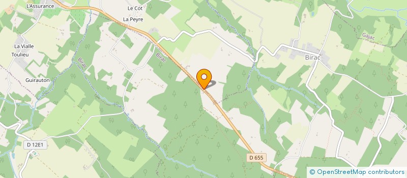 localisation de l'entreprise MONSIEUR JEAN-CLAUDE BALUTEAU  BIRAC